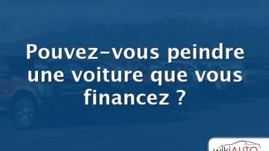 Pouvez-vous peindre une voiture que vous financez ?